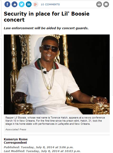 Security in place for Lil' Boosie concert